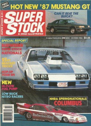 SUPER STOCK 1986 OCT - 5.0 GT Tst, DESCHNER, SPRING & S/S NATIONALS 